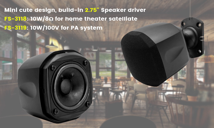 Mini cute design fashion satellite wall mount speakers FS-3118/FS-3119