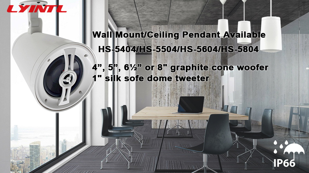 Outdoor Waterproof Ceiling Pendant Speakers: HS-5404 series