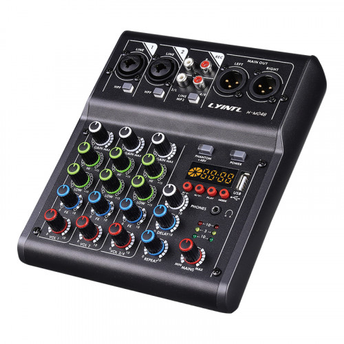 HM04B 4 Channel Bluetooth/USB Professional Mixing Console with