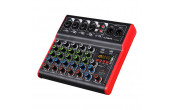 H-M06B 6 Channel Bluetooth/USB Professional Mixing Console with Amplifier
