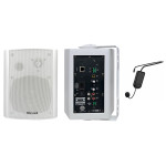 M-9525GA 2*20W Active IP Network PA System Wall Mount Speaker Combined with 2.4G Wireless Receiver